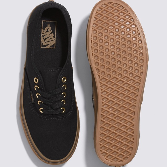 Vans Shoes - Vans Authentic Black Rubber Shoes Sneakers Size 7 Unisex